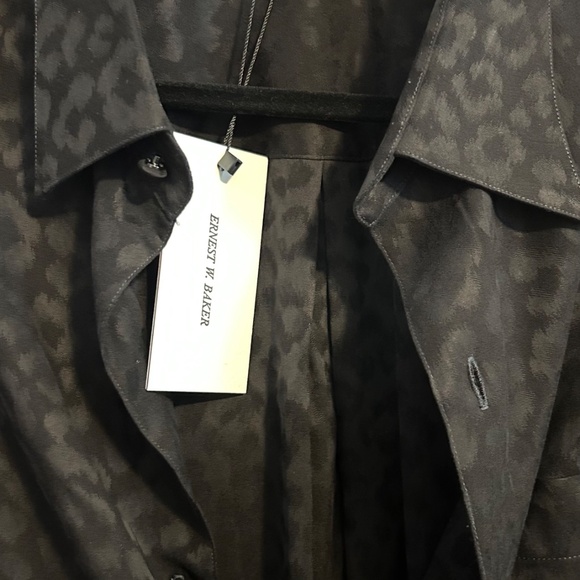 Ernest w baker black men’s cheetah shirt XL - Picture 2 of 4